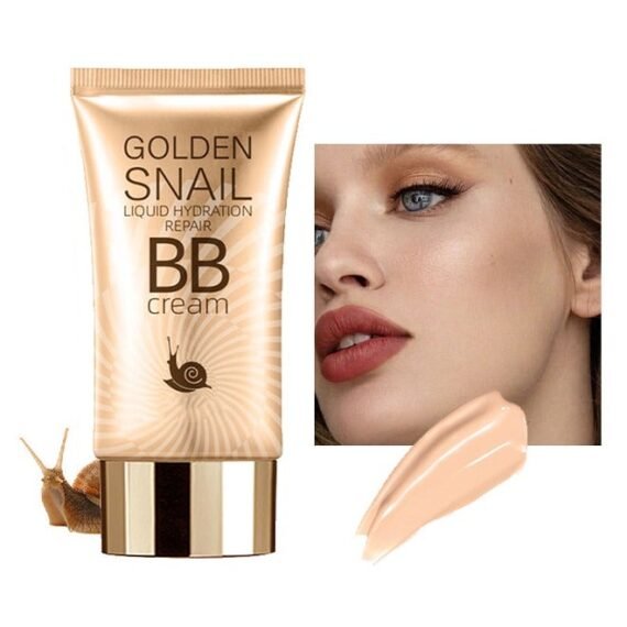 Golden Snail Liquid Hydration Repair BB Cream-Natural Snail BB Cream 50ml, Full Coverage BB Cream  Long Lasting Waterproof Oil Control Concealer Foundation Cream Natural Foundation Makeup for Women#02