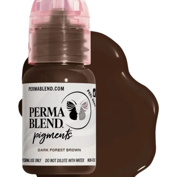 Eyebrow Pigment Color in Dark Forest Brown, 15ml Microblading Ink for Eyebrows Eyes and Scalp Professional Pigment for Ombre Microblading Techniques