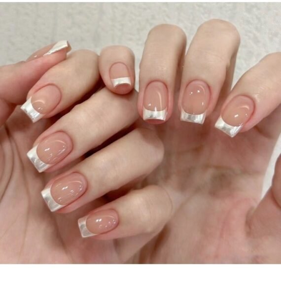 24 Piece Press On Nail,Fake Nails ,Fashionable And Elegant,Manicure Wearable Fake Nail Stickers Removable Finished Nail Accessories,Fake Acrylic Nails With Kit.