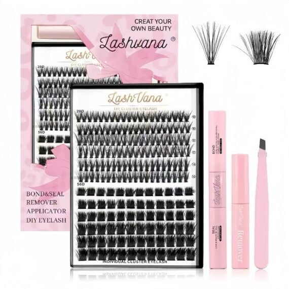 240pcs False Eyelashes,DIY Individual Eyelash Extension Kit,9-14mmMixed Individual Lashes Cluster,False Eyelashes With Lash Bond And Seal Lash Remover Lash Applicator,Eyelash tweezers Individual Lashes Kit Eyelash Brush Easy To Apply At Home.
