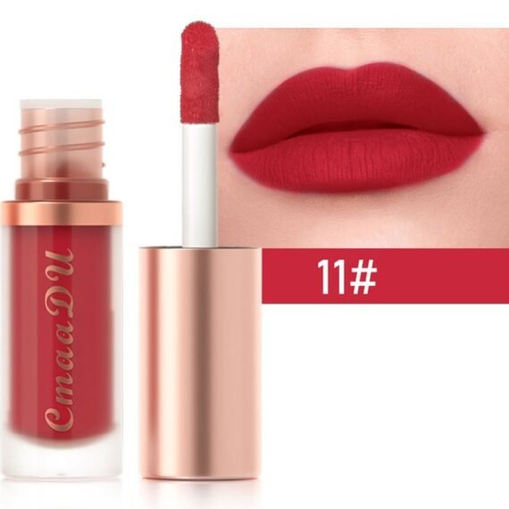 2 PCS Waterproof Matte Lip Glaze and Velvet Lipstick - Long-Lasting, Smooth, and Glossy Finish Valentine's Day Gifts COLOR 11