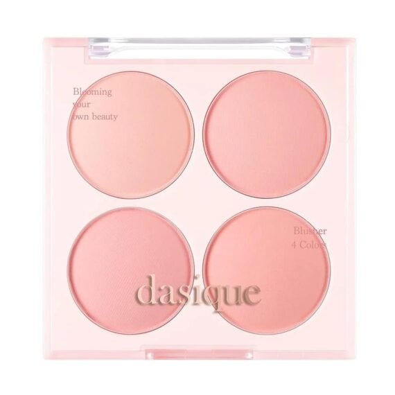 Dasique Blending Mood Cheek #07 Candy Berry | 4 Blendable Shades in Lightweight Smooth Powder | Vegan | Blush