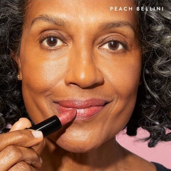 Italian Marble Sheer Lipstick - Peach Bellini - Hydrating & Lightweight - Vitamin E & Caster Seed Oil - Cream Finish