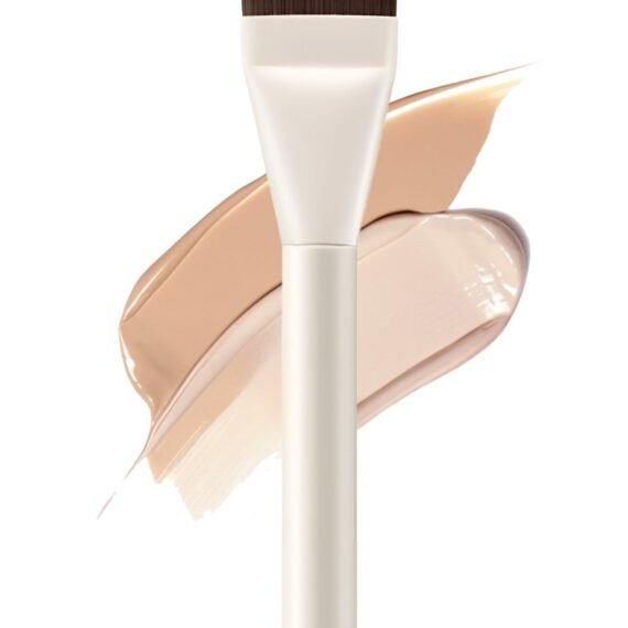 Flat Foundation Brush for Liquid Makeup,Ultra Thin Liquid Foundation Brush Premium Makeup Face Brush for Blending, Cream, Thin Foundation Brush Makeup Tool Face Foundation Flat Brush-white