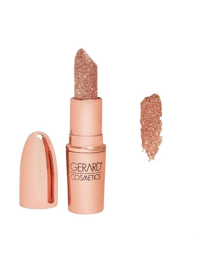 Glitter Lipstick - Highly Pigmented Formula Gives Metallic Finish - Glides Smoothly - Comfortable and Long-Lasting - Wear Alone or Layered Over Another Hue - Hollywood Blvd - .14 oz