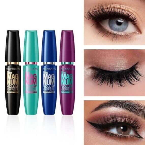 4D Black Mascara Thickening, Lengthening, Curling, Waterproof Liquid Fiber Mascara(4PCS)