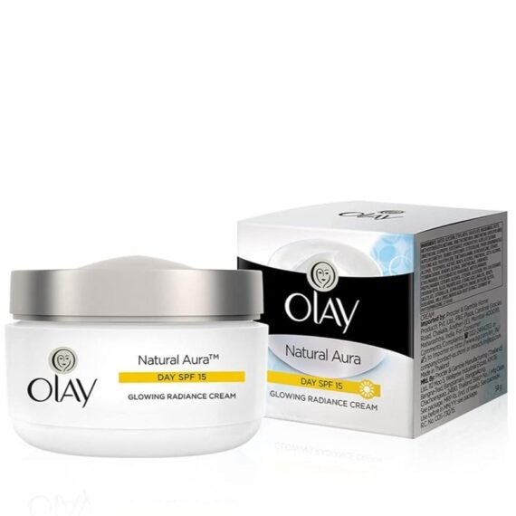 Natural Aura Day Cream with SPF 15 | Glowing Radiance Cream | With Niacinamide and Vitamin E | Normal, Oily, Dry, Combination Skin | 50g
