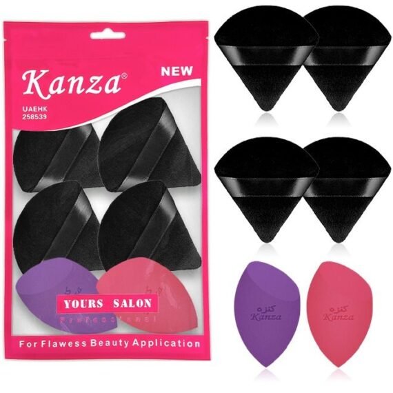 6 Pcs Makeup Sponge Set Triangle Powder Puff Makeup Set Foundation Blending Beauty Sponge Latex Free Powder Puff Applicator Flawless for Liquid Cream and Powder Makeup Puff Set