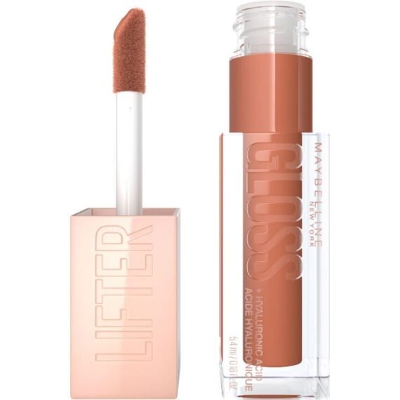 MAYBELLINE LIFTER GLOSS WITH HYALURONIC ACID, HYDRATING LIP GLOSS, HIGH SHINE, MOISTURIZING, 027 -TOFFEE