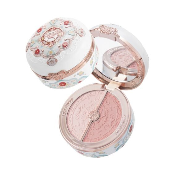 Butterfly Cloud Collar Rouge Box Highlighting & Blush Duo Powder Natural Finish 2-in-1 Highlighter And Blusher-01 Rouge Snow