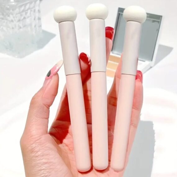 3 Pcs Mushroom Head Makeup Ball Round Head White Latex-Free Sponge, Dual Use Wet and Dry Foundation Blender, Concealer for Flawless Application