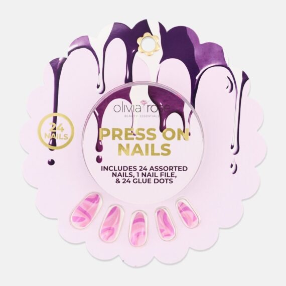 49 Pcs Press On Nails, Multicolor