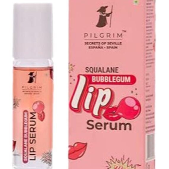 Spanish Squalane Lip Serum (Bubblegum) with roll-on for Visibly Plump Lips  Hydrating Lip serum for dark lips Lip serum with Shea Butter And Pomegranate for plump And soft lips  6 ml