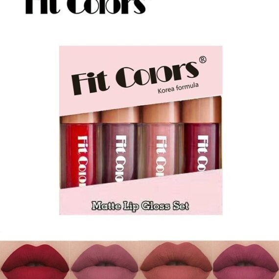 Lip Gloss Set-4PCS 4Colors Matte Liquid Lipstick Makeup Set, Matte Velvety Long-Lasting Wear Non-Stick Cup Not Fade Waterproof Lip Gloss(#02)