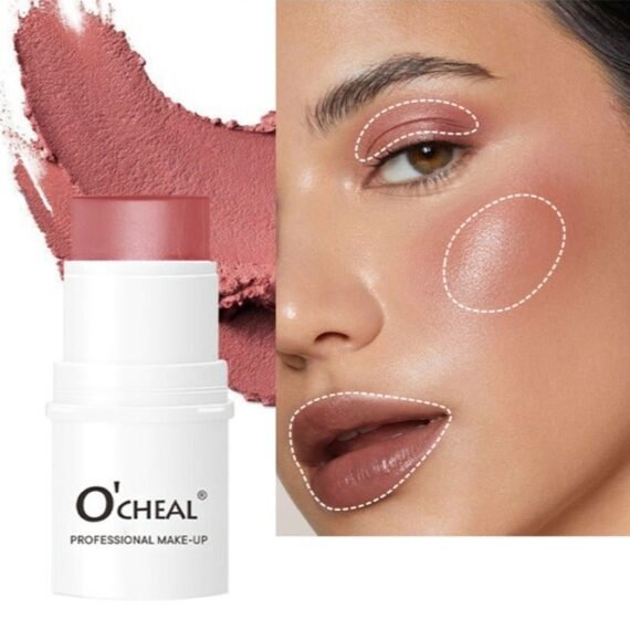 Multi-Effect Cheek & Lip Stick, Cream Contour Stick, Multi Stick Makeup,Face Concealer Stick,Lightweight, Creamy, Lightweight for All Skin,Easy To Use On The Go#04