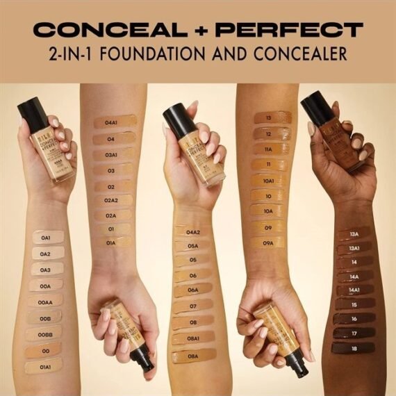 Conceal + Perfect 2-in-1 Foundation + Concealer - Golden Toffee (1 Fl. Oz.) Cruelty-Free Liquid Foundation - Cover Under-Eye Circles, Blemishes & Skin Discoloration for a Flawless Complexion
