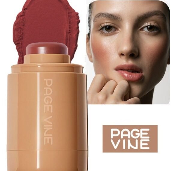 Pocket Blush - Long Lasting Smooth Lipstick Blush Stick, Matte Highly Chroma Blusher Paste, Waterproof Blusher Cream #06