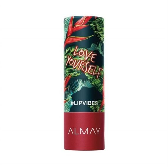 Lip Vibes Lipstick with Vitamin E Oil & Shea Butter by Almay, Matte Cream Finish, Hypoallergenic, Love Yourself, 0.14 Oz