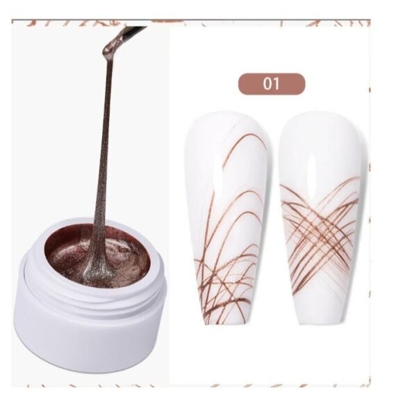 Spider Gel For Nail Art,Soak Nail Art DIY Gel Paint Design Point To Line Drawing And 3D Emboss Nail Art  Spider Gel Polish Wire Drawing Nail Gel Spider Gel for Nail Art Drawing and Painting Decoration