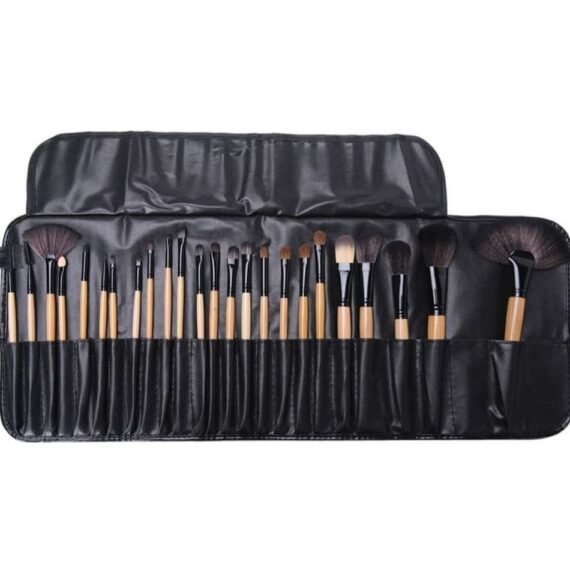 Makeup Brush Set 24pcs Wood Handle Essential Makeup Kit