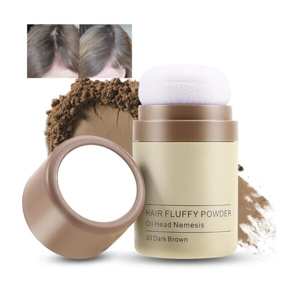 Hairline Powder, Instantly Conceals Hair Loss, Hair Powder for Thin Hair, Root Touch Up Powder Hair Shadow Cover Hair Loss Instantly, Hairline Powder for Women Men, Root Touch Up Hair Powder (Brown)