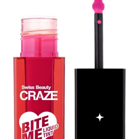 Swiss Beauty Craze Bite Me Natural Liquid Hydrating Tint With Dewy Finish | 6-hour Stay | Shade- Pink Kiss, 4ml