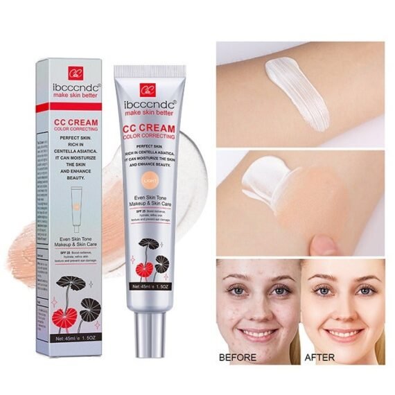 Make Skin Better-CC Cream Color Correcting,Multi-Purpose Skin Tone Adjusting CC Cream Concealer Full Coverage, SPF 25 Sunscreen Moisturizing Pre-Makeup Primer Brightening For Mature Skin (LIGHT)