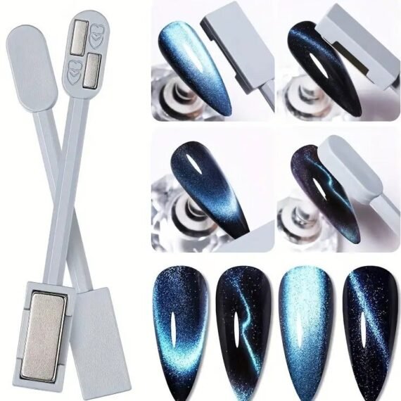Cat Eye Magnet Stick Double Head 3D Magnetic Cat Eye Gel Stick Nail Art Manicure Tool Multifunctional Magnet