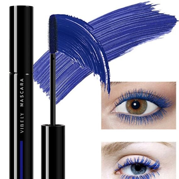 Lake Blue Mascara Eye Makeup Colored Mascara Waterproof Fast Dry Eyelashes Volumizing Lengthening Eye Lashes No Smudging - No Clumping