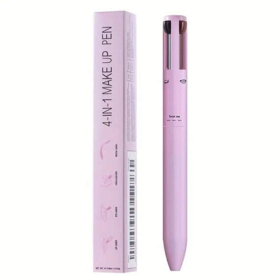 4-in-1 Makeup Pen, Eye Liner, Brow Liner, Lip Liner, & Highlighter Pen, Waterproof All in One Makeup Pen, Eye Long-Lasting, Eye Liner, Brow Liner, Lip Liner, & Highlighter Pen