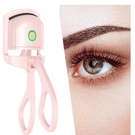 Heated Eyelash Curler Rechargeable Electric Eyelash Curler with Silicone Heating Pads