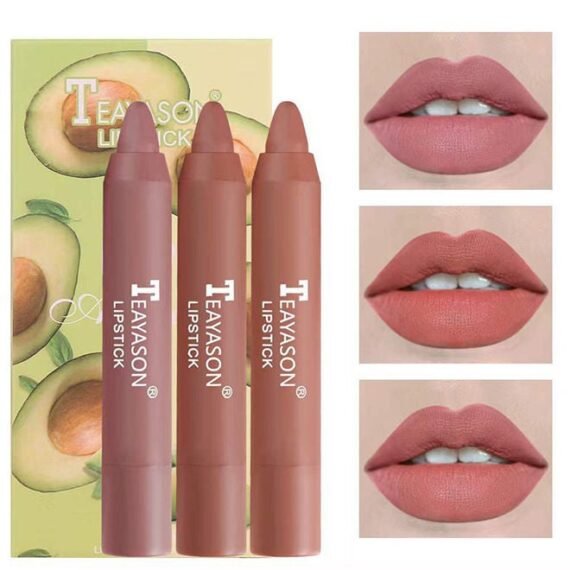 3PCS Nude Lipstick Set Matte Lip Stick Waterproof Long Lasting Lipstick Non Stick Cup Velvet Lip Gloss Lip Stain Professional Lip Makeup Matte Lipstick - Set B