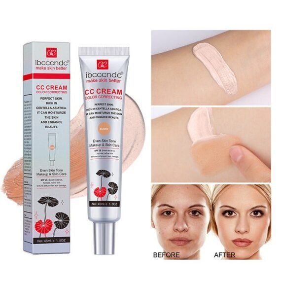 Make Skin Better-CC Cream Color Correcting，Multi-Purpose Skin Tone Adjusting CC Cream Concealer Full Coverage, SPF 25 Sunscreen Moisturizing Pre-Makeup Primer Brightening For Mature Skin (DARK)