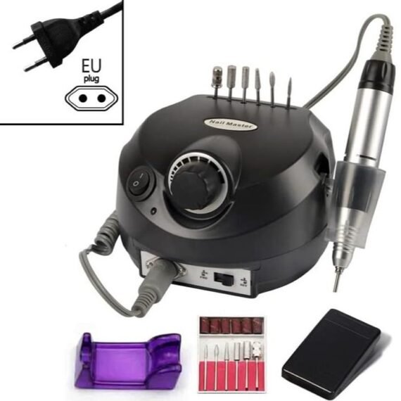 ORiTi Electric Nail Drill Machine 30000RPM E-file Electric Nail File Grinder Polisher Kit Manicure Pedicure Drill for Acrylic Gel Nails EU Plug (EU BLACK) DM-202