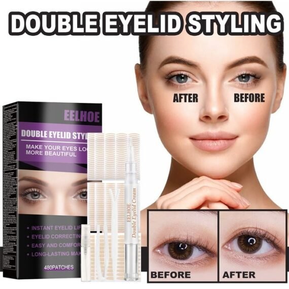 Double Eyelid Styling-Invisible Waterproof Double Eyelid Patch For Uneven Single Eyelids Droopy Eyelids No Trace Natural Invisible No Glue