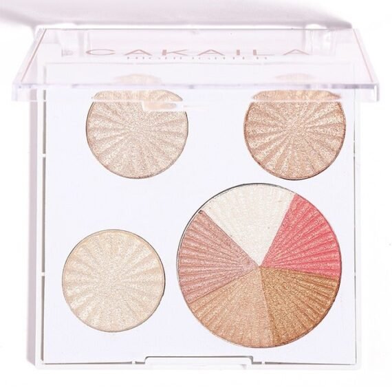 Highlighter Powder —Palette, Makeup Palette Facial Bronzers Illuminator Palette Highlighter Baked Waterproof Long Lasting Brilliant Lighten Skin Color (6 Color))