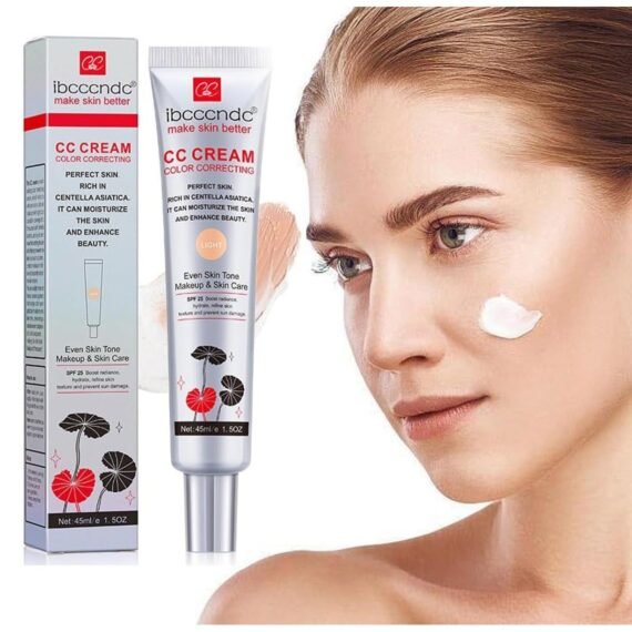 CC Cream, Color Correcting Moisturizing Makeup Basin Foundation For Mature Skin, All-In-One Face Sunscreen And Foundation With Pre-makeup Primer And Skin Concealer