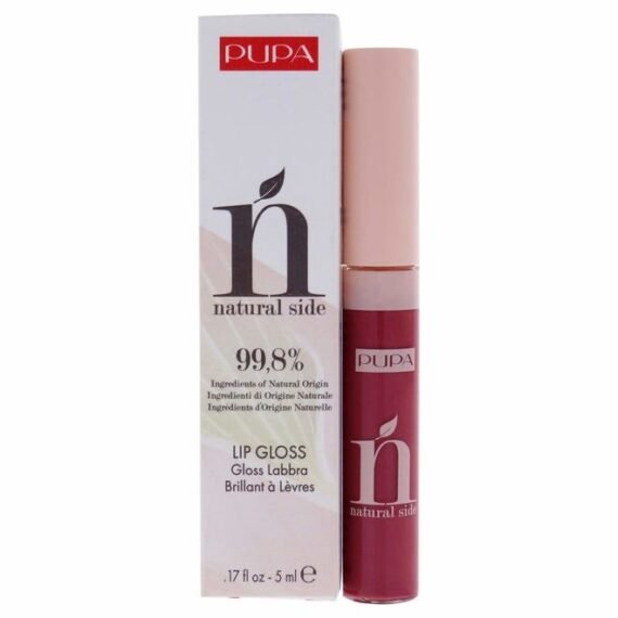 Natural Side Lip Gloss - High Shine And Color Payoff - Nourishing Formula - Made With Natural Ingredients - Enriched With Oils To Moisturize The Lips - 006 Crystal Fuchsia - 0.17 OZ