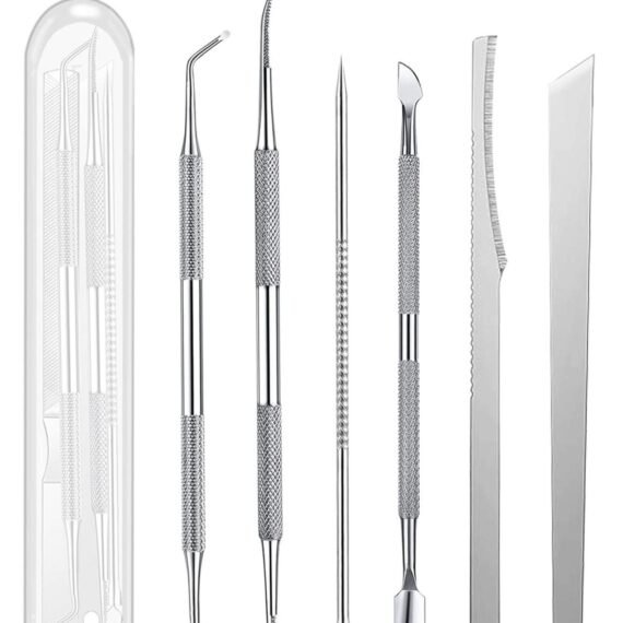 Ingrown Toenails Pedicure Tool Kit Nail Treatment Care Stainless Steel Ingrown Toenail Repair Tools Surgical Grade Ingrown Toe Nail File Pedicure Manicure Pain Relief Tools (7 Pieces)