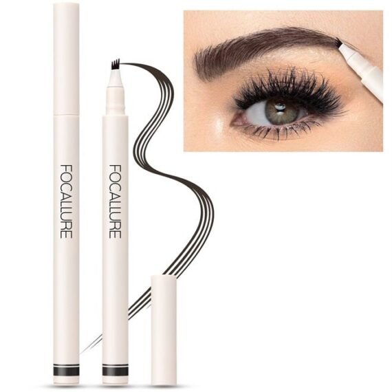FLUFFMAX TINTED Liquid Eyebrow Pen, Eyebrow Microblading Pen with a Micro-Fork Tip Applicator, Long-Lasting, Smudge-Proof, Creates Natural Looking Brows, Black Brown