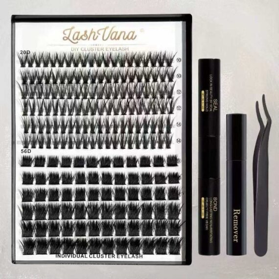 192pcs False Eyelashes,2 Styles DIY Eyelash Extension Kit, 10-14mm Mixed Individual Lashes Cluster,False Eyelashes With Lash Bond And Seal Lash Remover Lash Applicator Individual Lashes Kit Eyelash Brush Easy To Apply At Home.