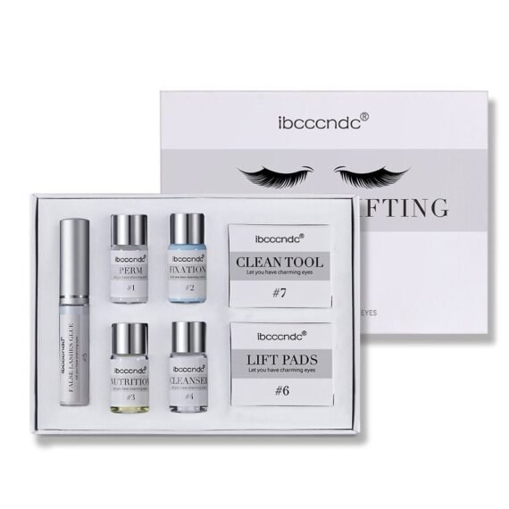 7 Pieces Lash Lifting Kit Set  Eyelash Perm Kit Long Lasting Curl Home & Professional Use Lash Lift Kit & Safe Perming Wave Semi Permanent Curling Professional Quality
