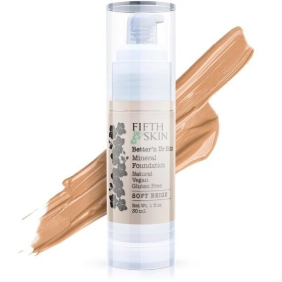 : Better'n Ur Skin Liquid Foundation (SOFT BEIGE) - Natural, Organic, Vegan, Cruelty-Free - Gluten-Free Beauty with Buildable Coverage and Palm-Free Luxury - 1 oz