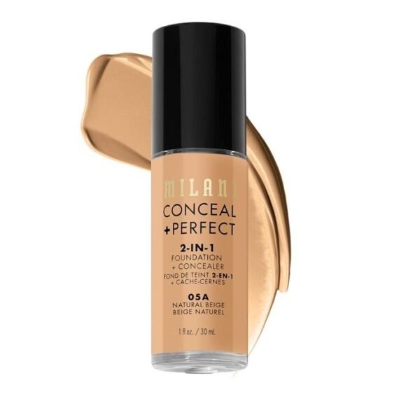 Conceal + Perfect 2-in-1 Foundation + Concealer - Natural Beige (1 Fl. Oz.) Cruelty-Free Liquid Foundation - Cover Under-Eye Circles, Blemishes & Skin Discoloration for a Flawless Complexion