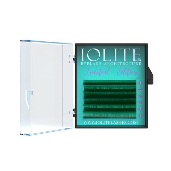 Colored Classic Lashes Eyelashes Ombre Green C Curl .01T Mix 2