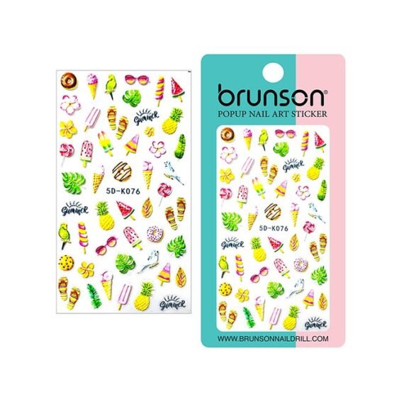 5D Flower Decals Exquisite Self Adhesive Nail Art Decoration Stickers 5D-k076