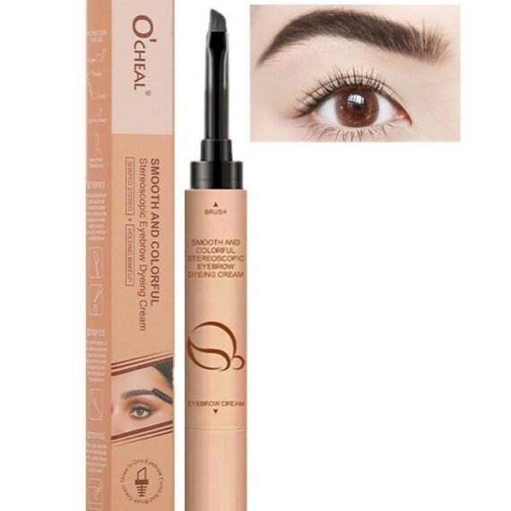 Eyebrow Dyeing Cream 2 in 1 Shaped Stereo and Holding Makeup Smooth Colorful Stereoscopic Eyebrow Cream Waterproof Sweatproof Quick Dry Eyebrow Dyeing Pencil Dark Brown 02