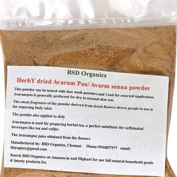 Herby Powder of Avarampoo/Avarm Senna/Senna Auriculata/Tanner's Cassia/Tamgedu for Tea, Skin Care and More - 100 g / 3.5 ounce