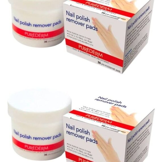 Two Pcs Nail Polish Remover Pads 36 Pre Moistened pads