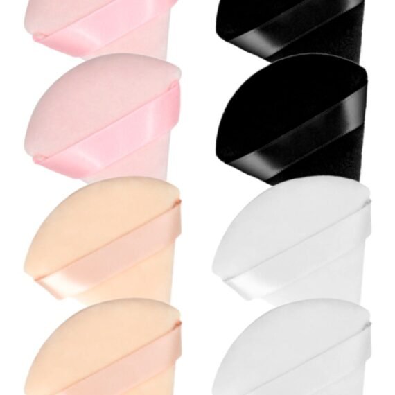 8 Pcs Triangle Powder Puff Set Pure Cotton Makeup Sponge Set Velour Powder Puff Soft Powder Puff for Face and Body Powder Cosmetic Foundation Sponge for Undereye Setting Face Makeup Puff